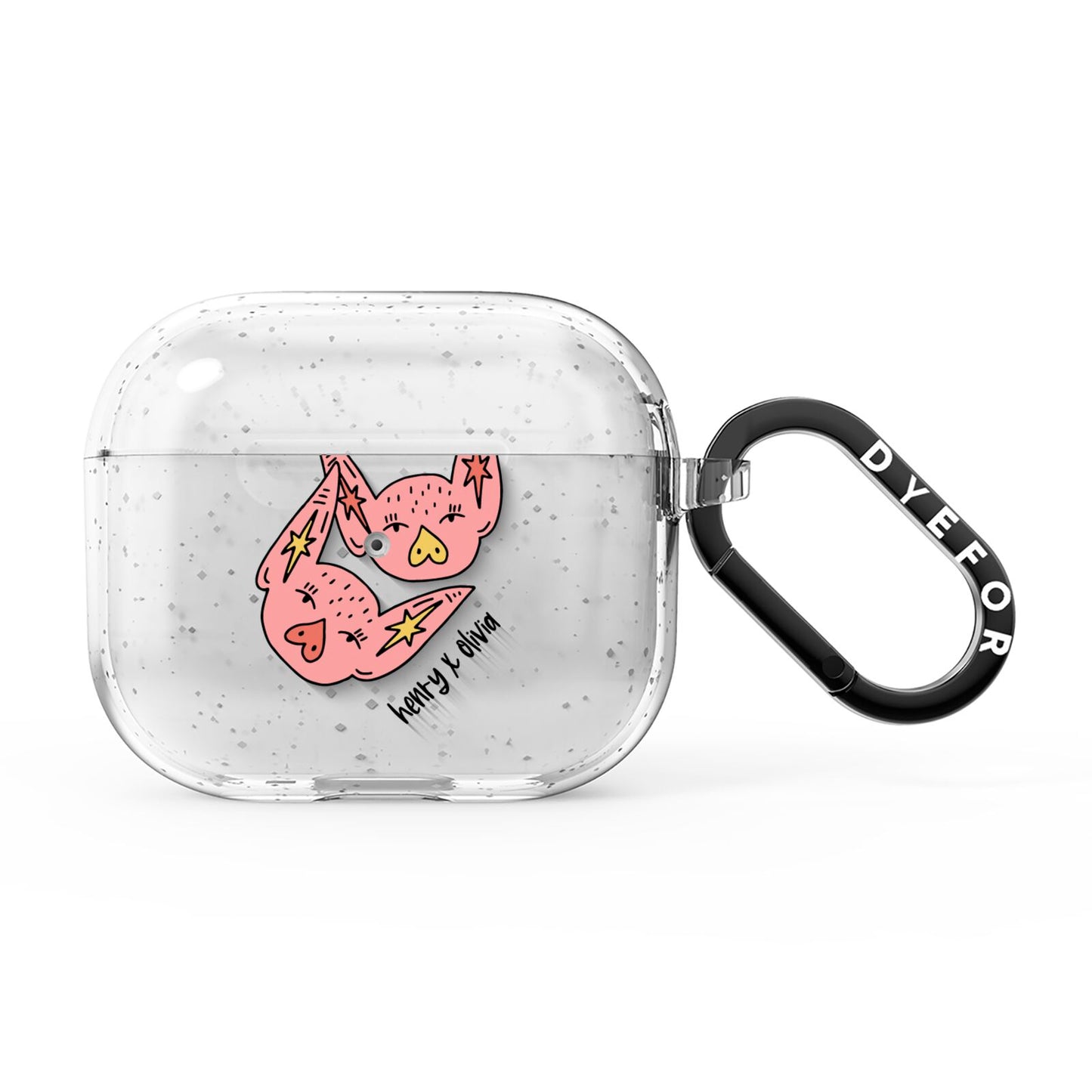 Pink Pigs Couple AirPods Glitter Case 3rd Gen