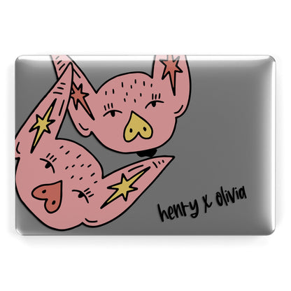 Pink Pigs Couple Apple MacBook Case