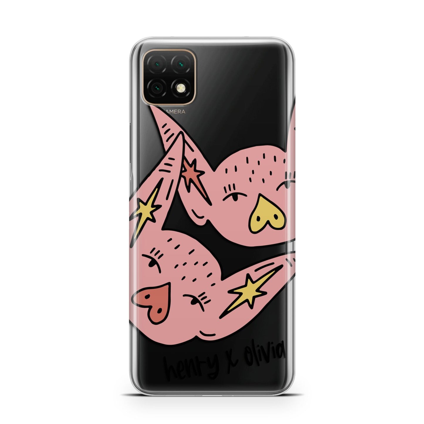 Pink Pigs Couple Huawei Enjoy 20 Phone Case