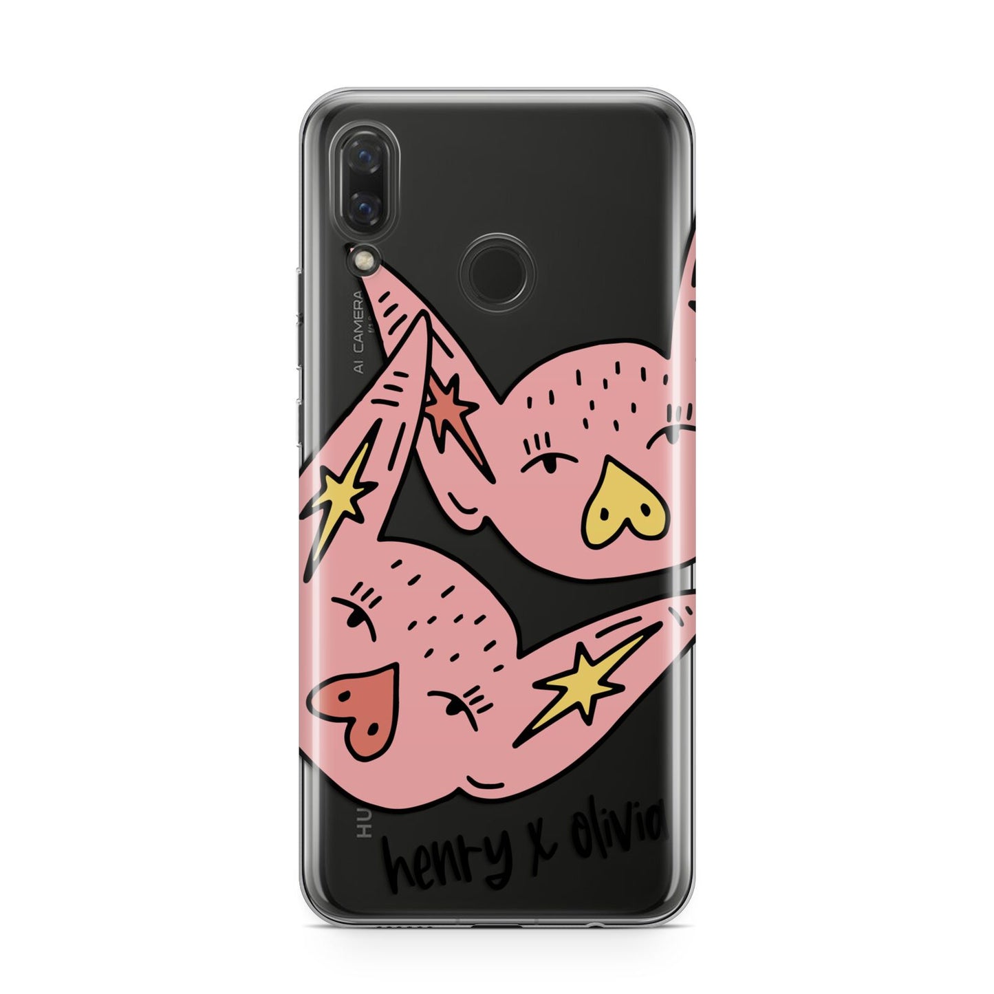 Pink Pigs Couple Huawei Nova 3 Phone Case