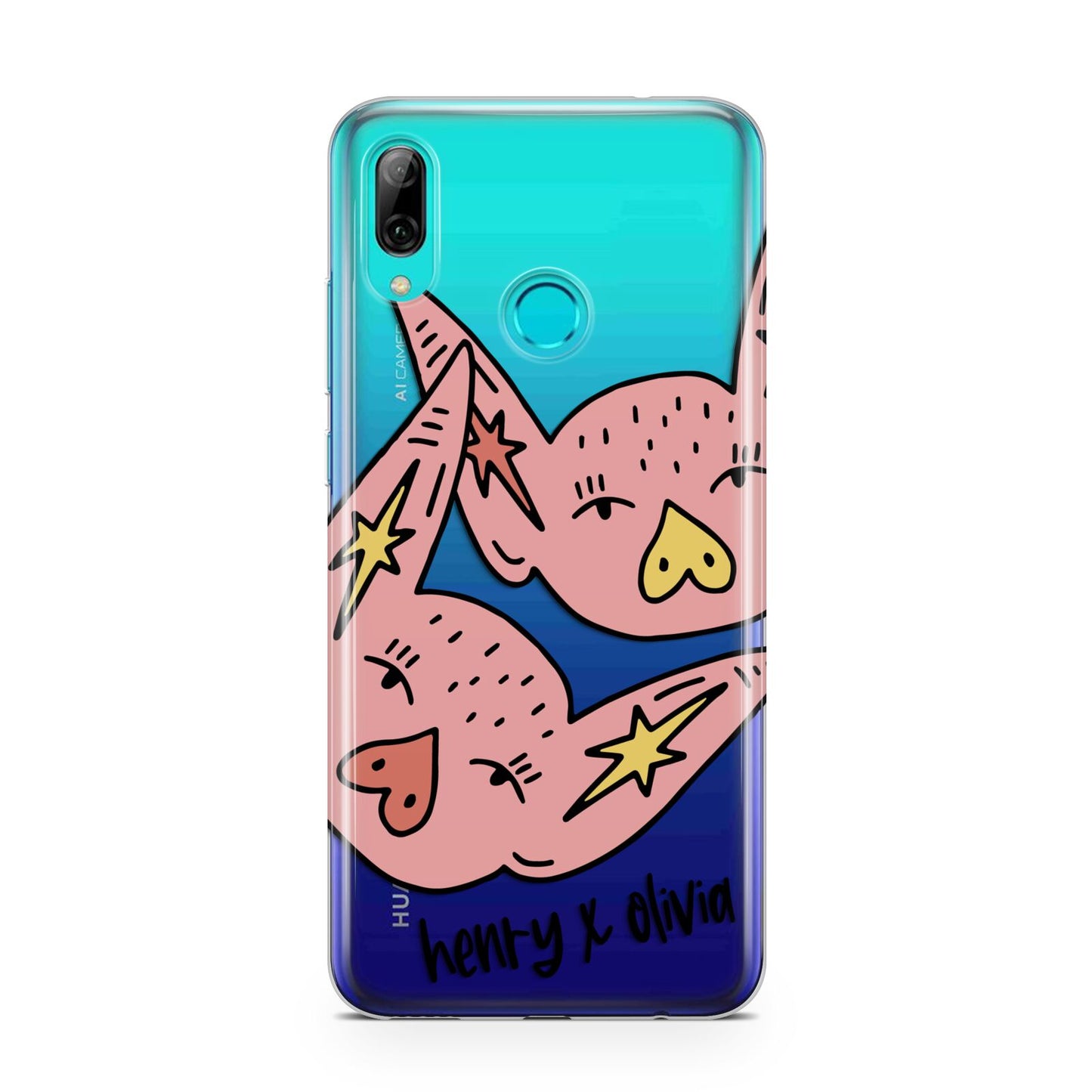 Pink Pigs Couple Huawei P Smart 2019 Case