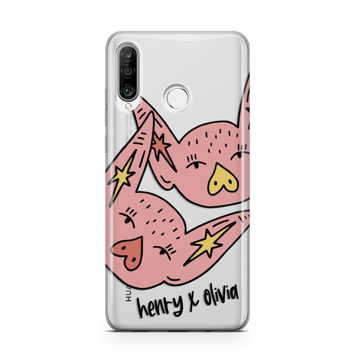 Pink Pigs Couple Huawei P30 Lite Phone Case