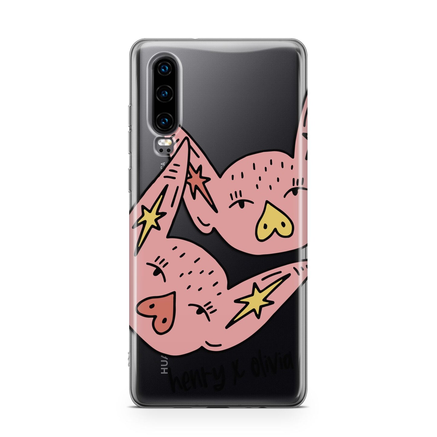 Pink Pigs Couple Huawei P30 Phone Case