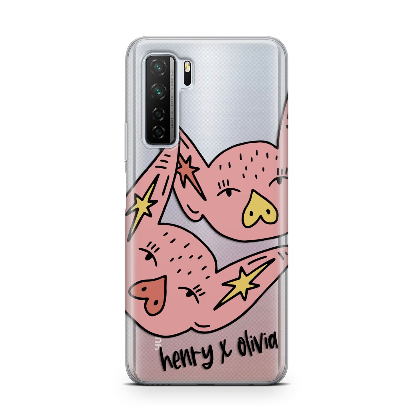 Pink Pigs Couple Huawei P40 Lite 5G Phone Case