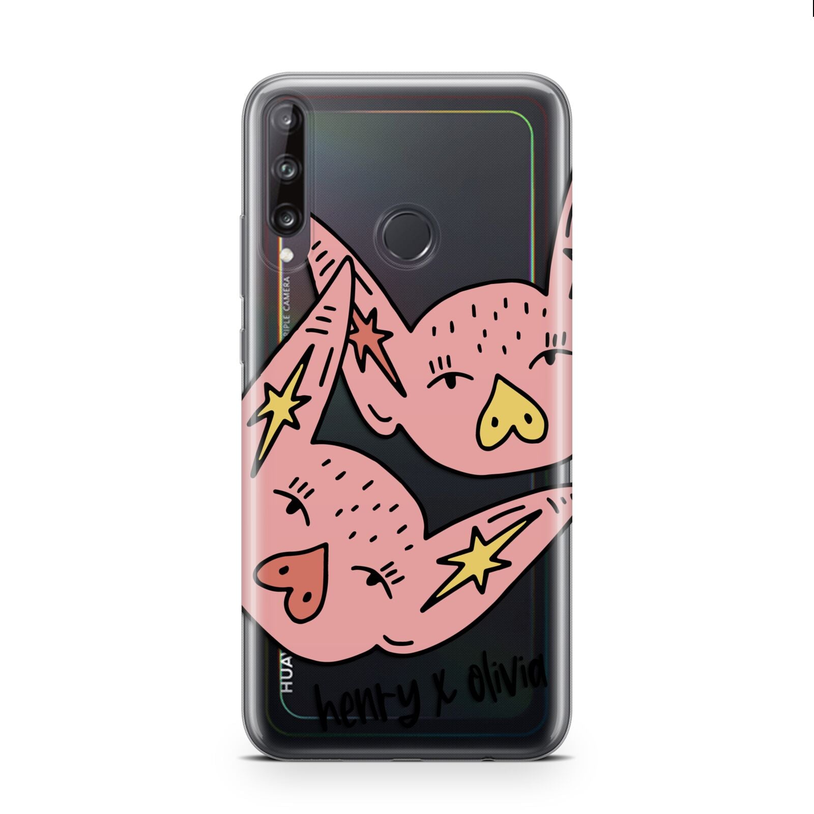 Pink Pigs Couple Huawei P40 Lite E Phone Case