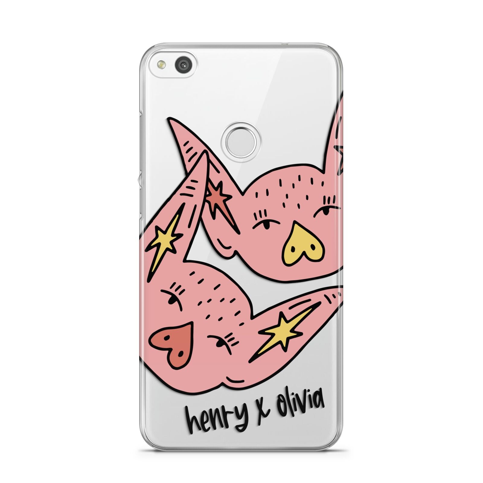 Pink Pigs Couple Huawei P8 Lite Case