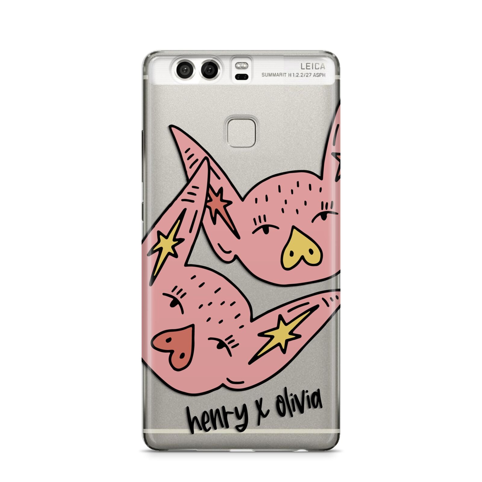 Pink Pigs Couple Huawei P9 Case