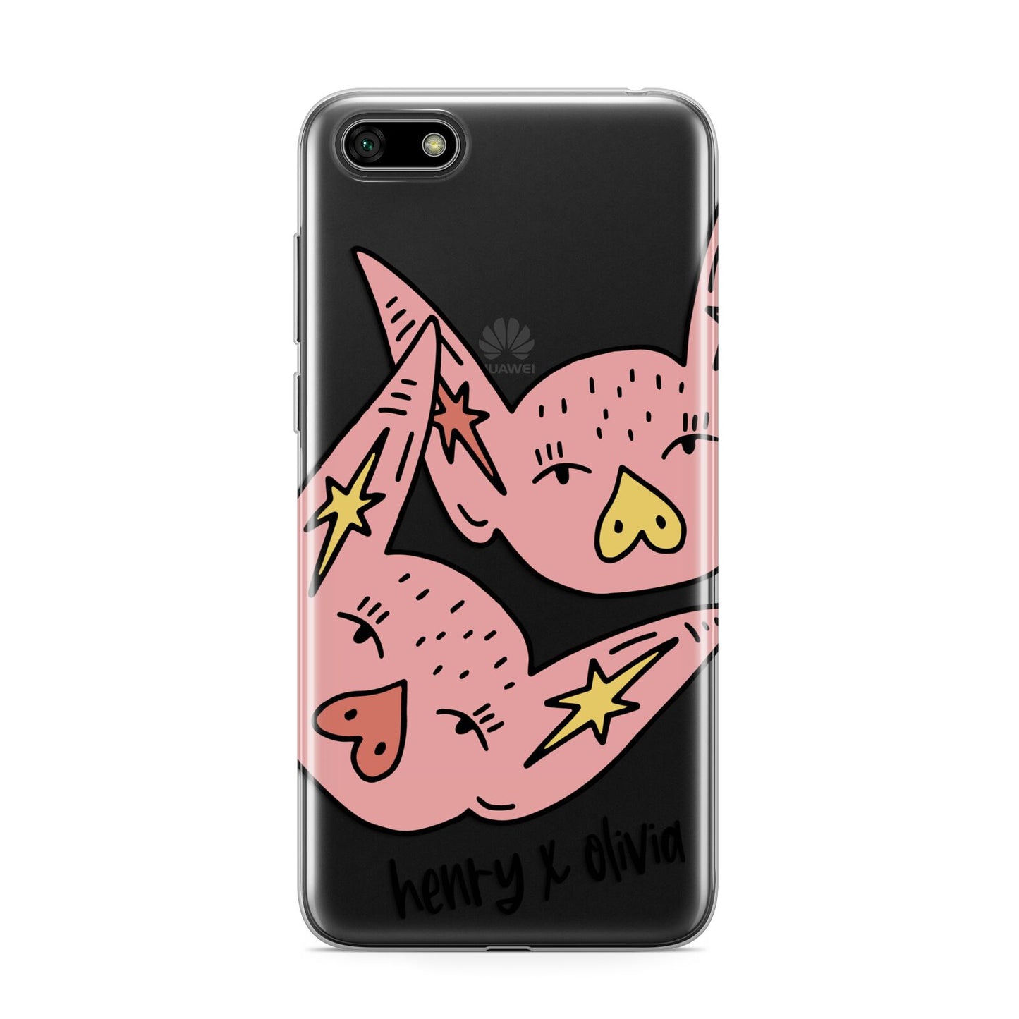 Pink Pigs Couple Huawei Y5 Prime 2018 Phone Case