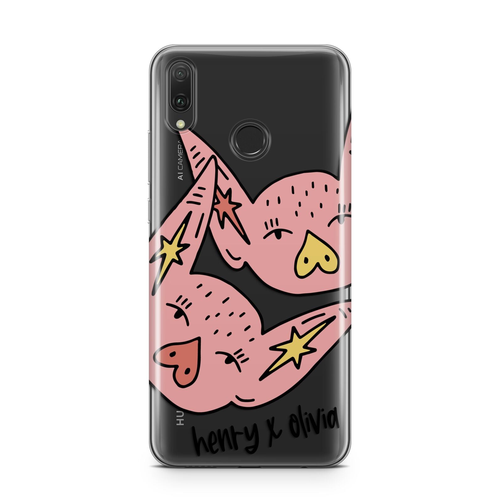 Pink Pigs Couple Huawei Y9 2019