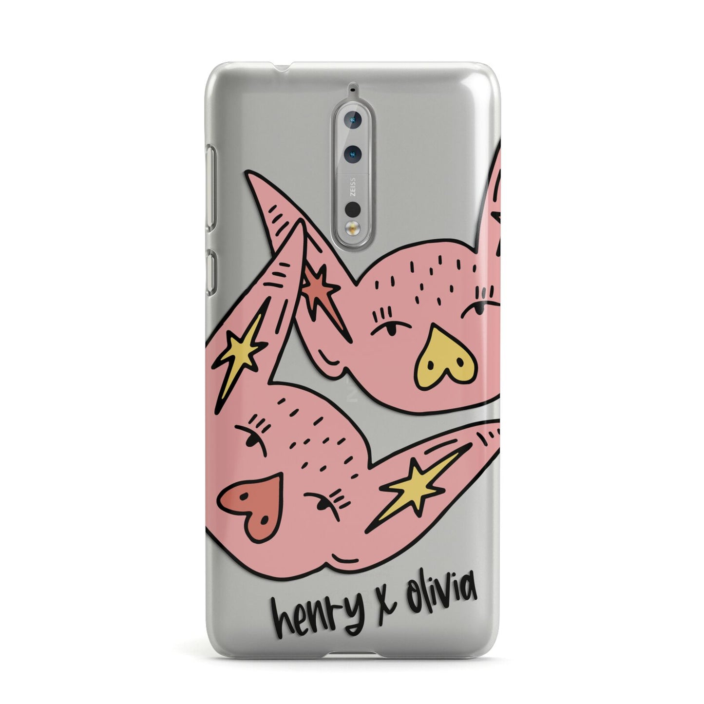 Pink Pigs Couple Nokia Case