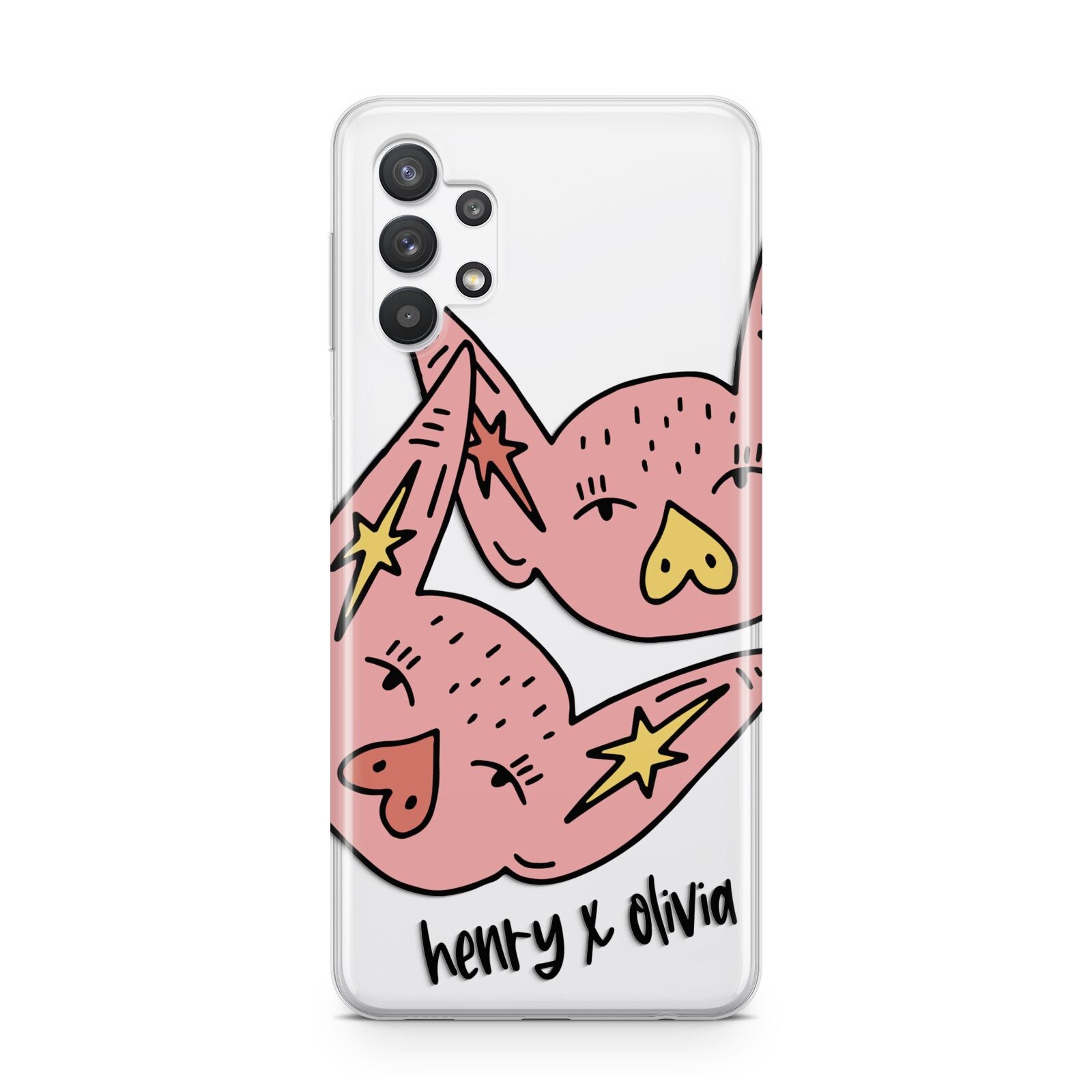 Pink Pigs Couple Samsung A32 5G Case