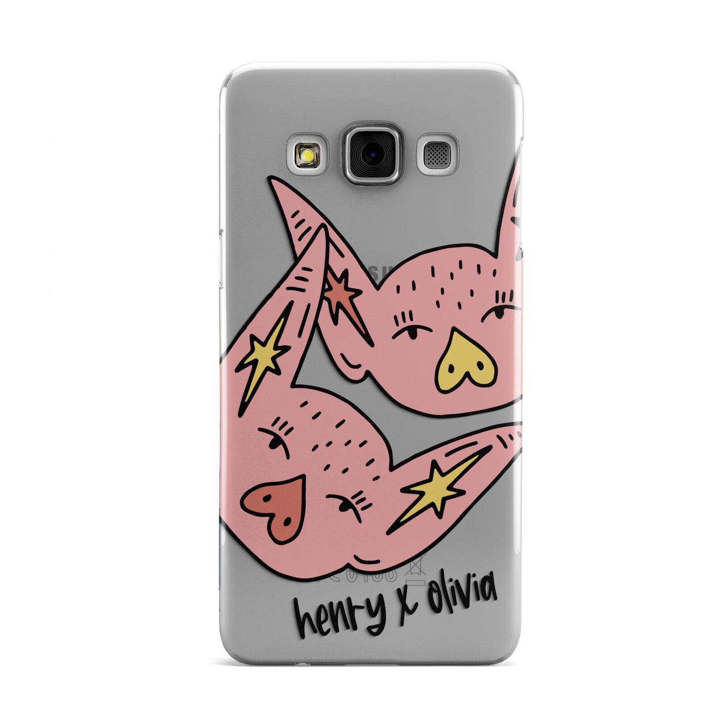 Pink Pigs Couple Samsung Galaxy A3 Case