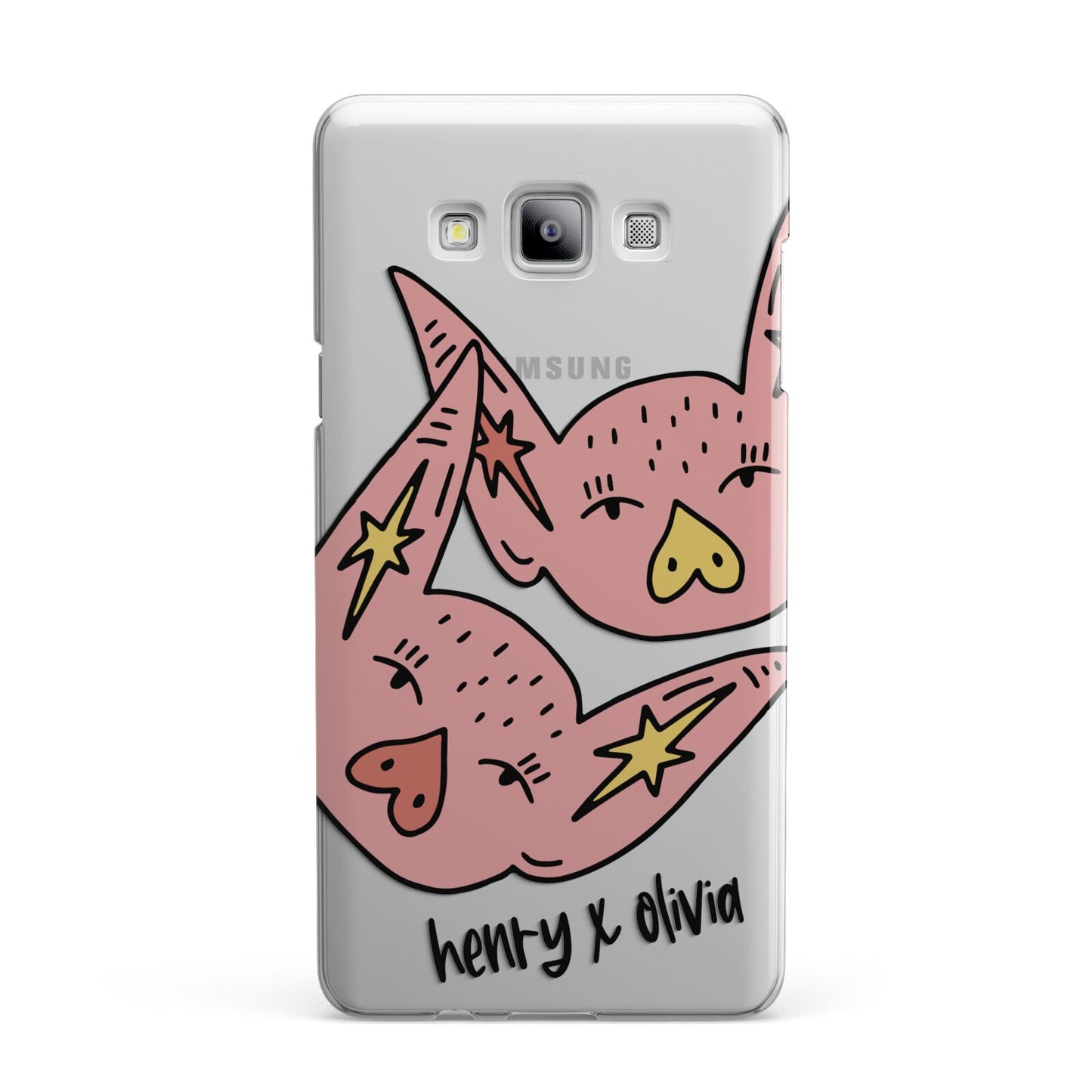 Pink Pigs Couple Samsung Galaxy A7 2015 Case