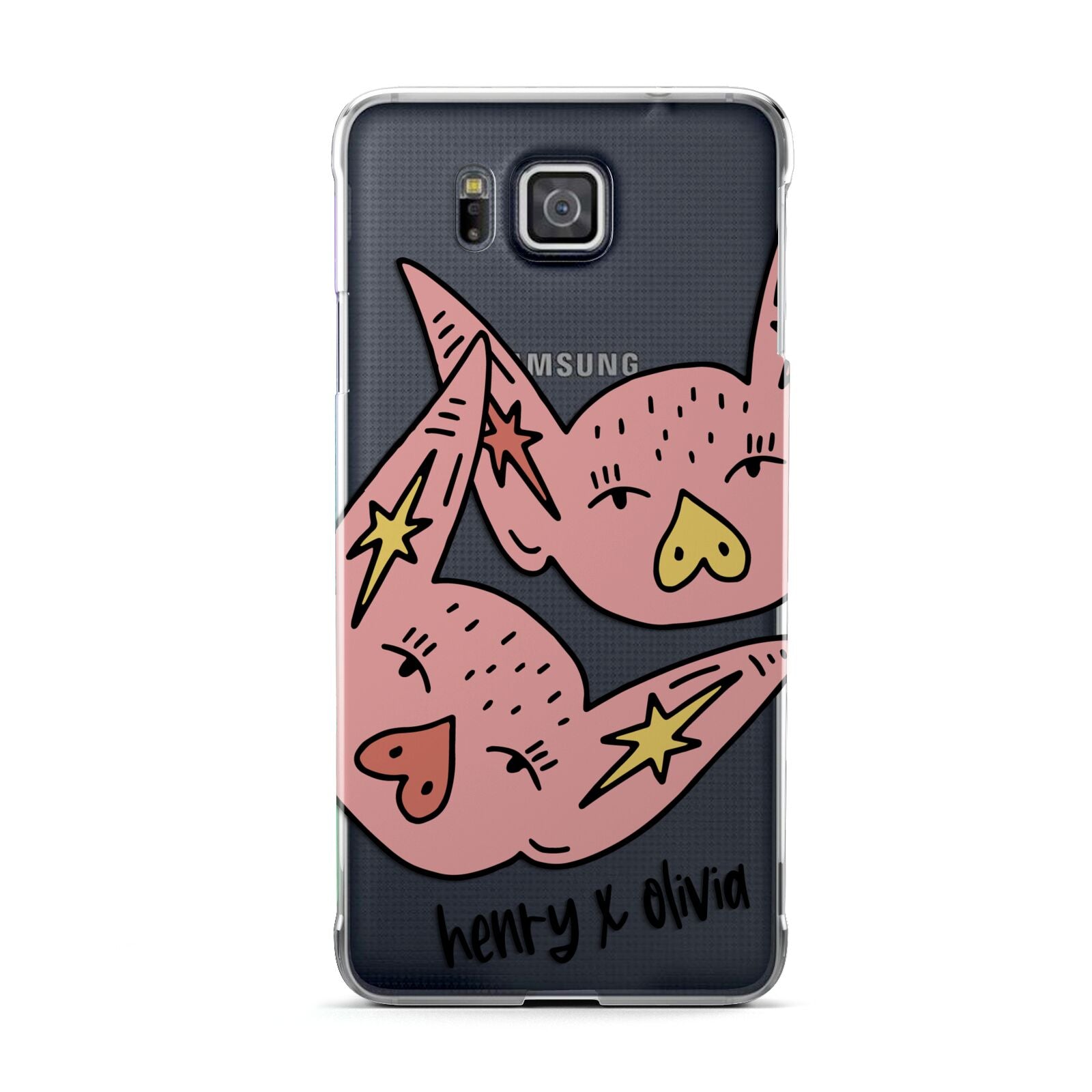 Pink Pigs Couple Samsung Galaxy Alpha Case