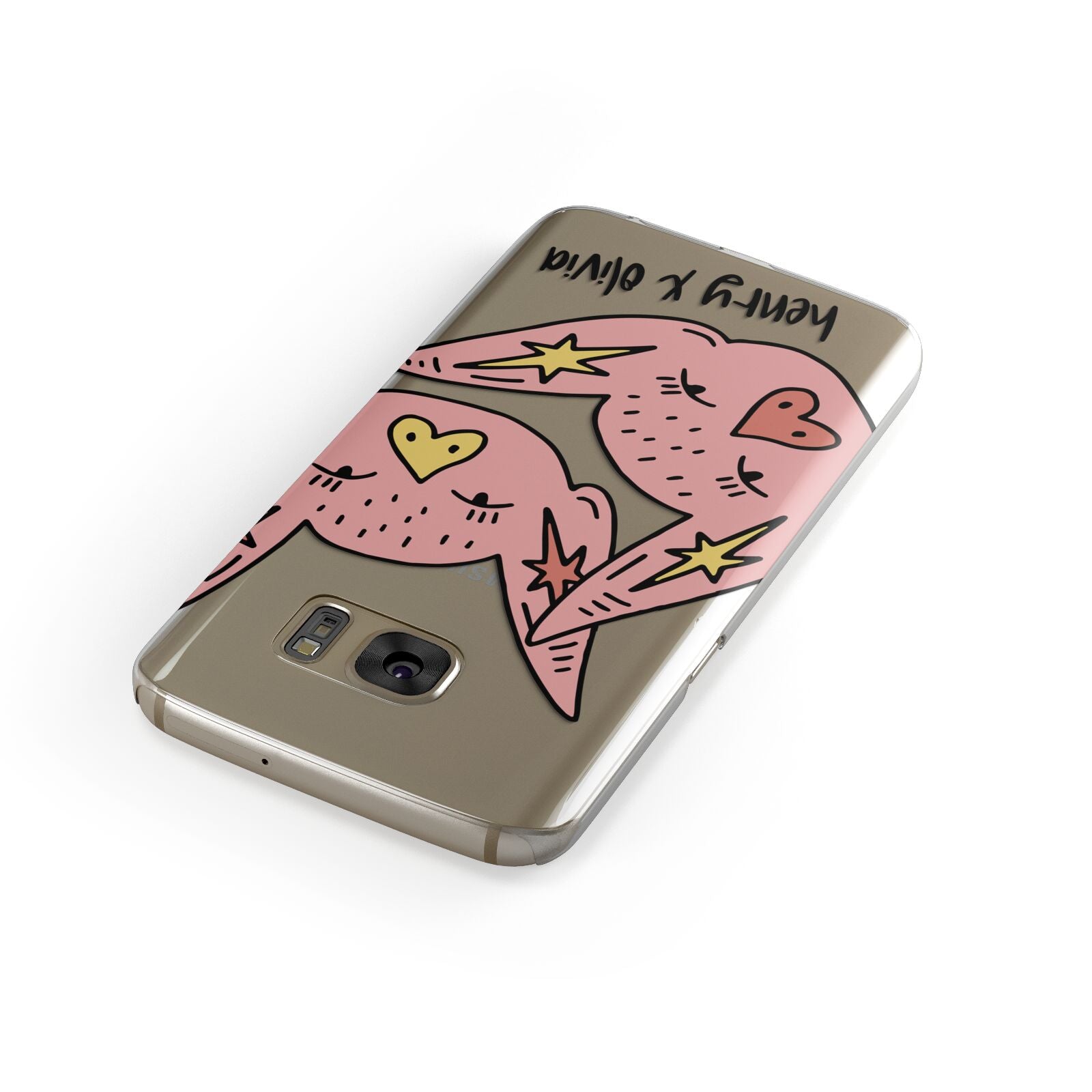 Pink Pigs Couple Samsung Galaxy Case Front Close Up