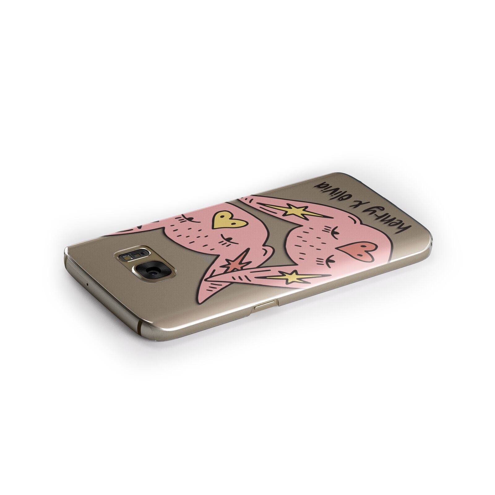 Pink Pigs Couple Samsung Galaxy Case Side Close Up