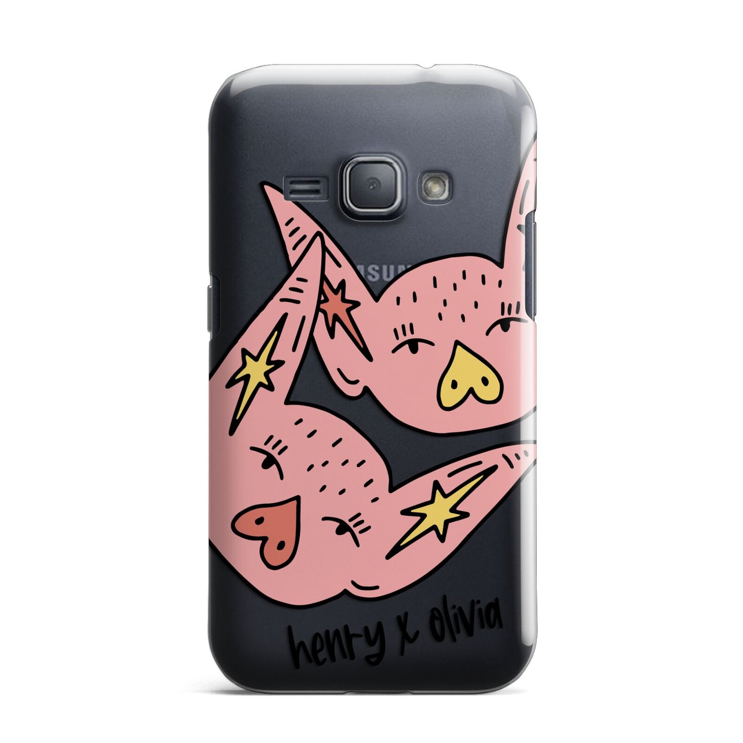 Pink Pigs Couple Samsung Galaxy J1 2016 Case