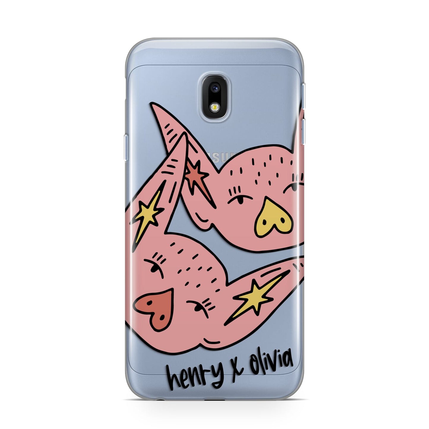 Pink Pigs Couple Samsung Galaxy J3 2017 Case