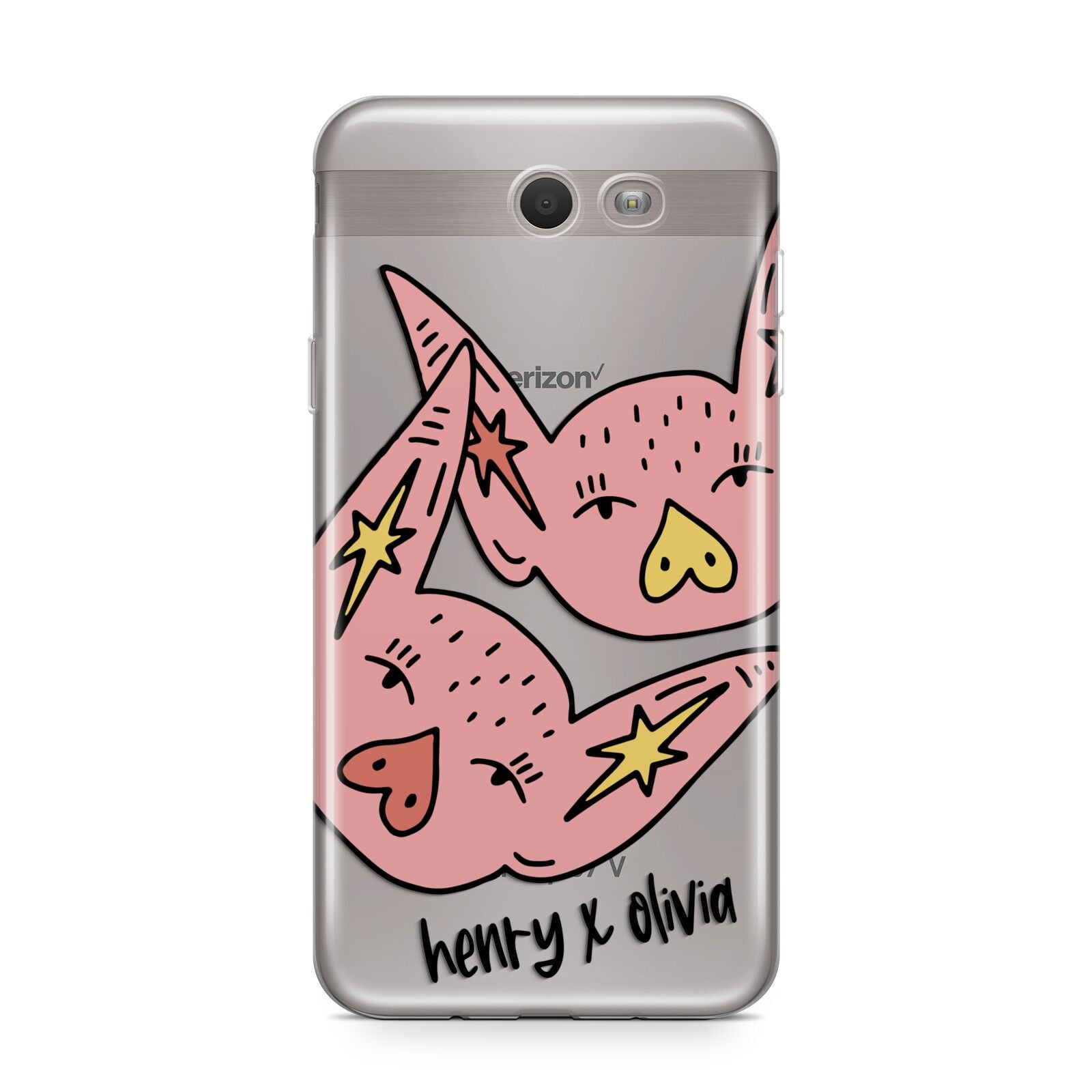 Pink Pigs Couple Samsung Galaxy J7 2017 Case