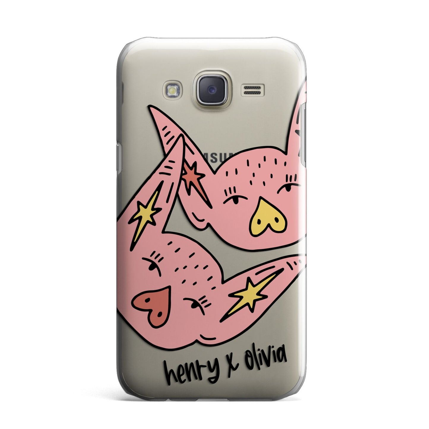 Pink Pigs Couple Samsung Galaxy J7 Case