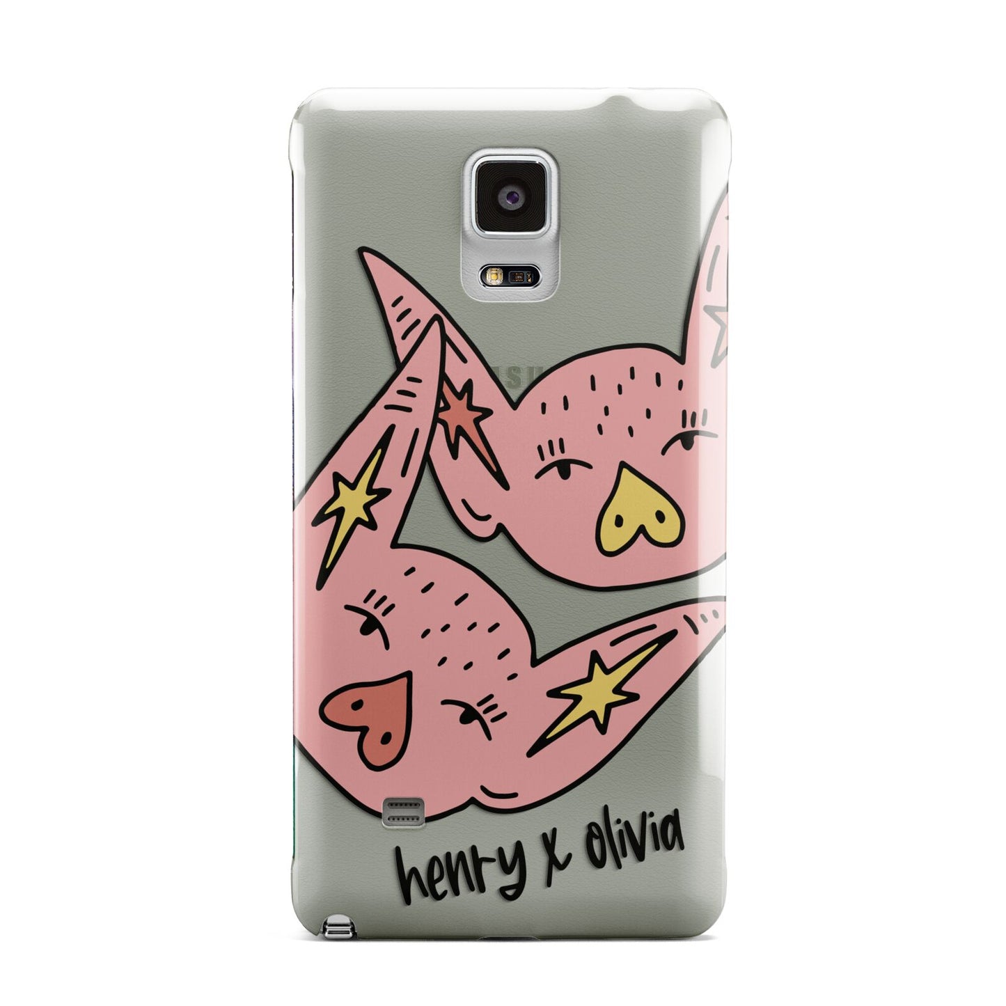 Pink Pigs Couple Samsung Galaxy Note 4 Case