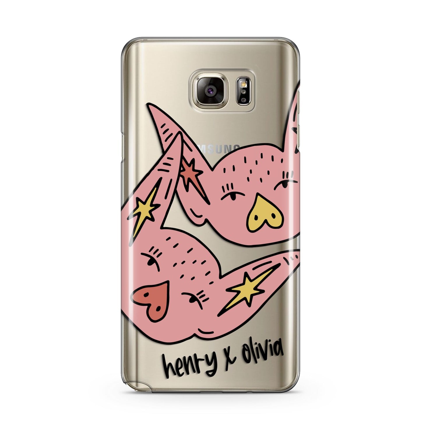 Pink Pigs Couple Samsung Galaxy Note 5 Case