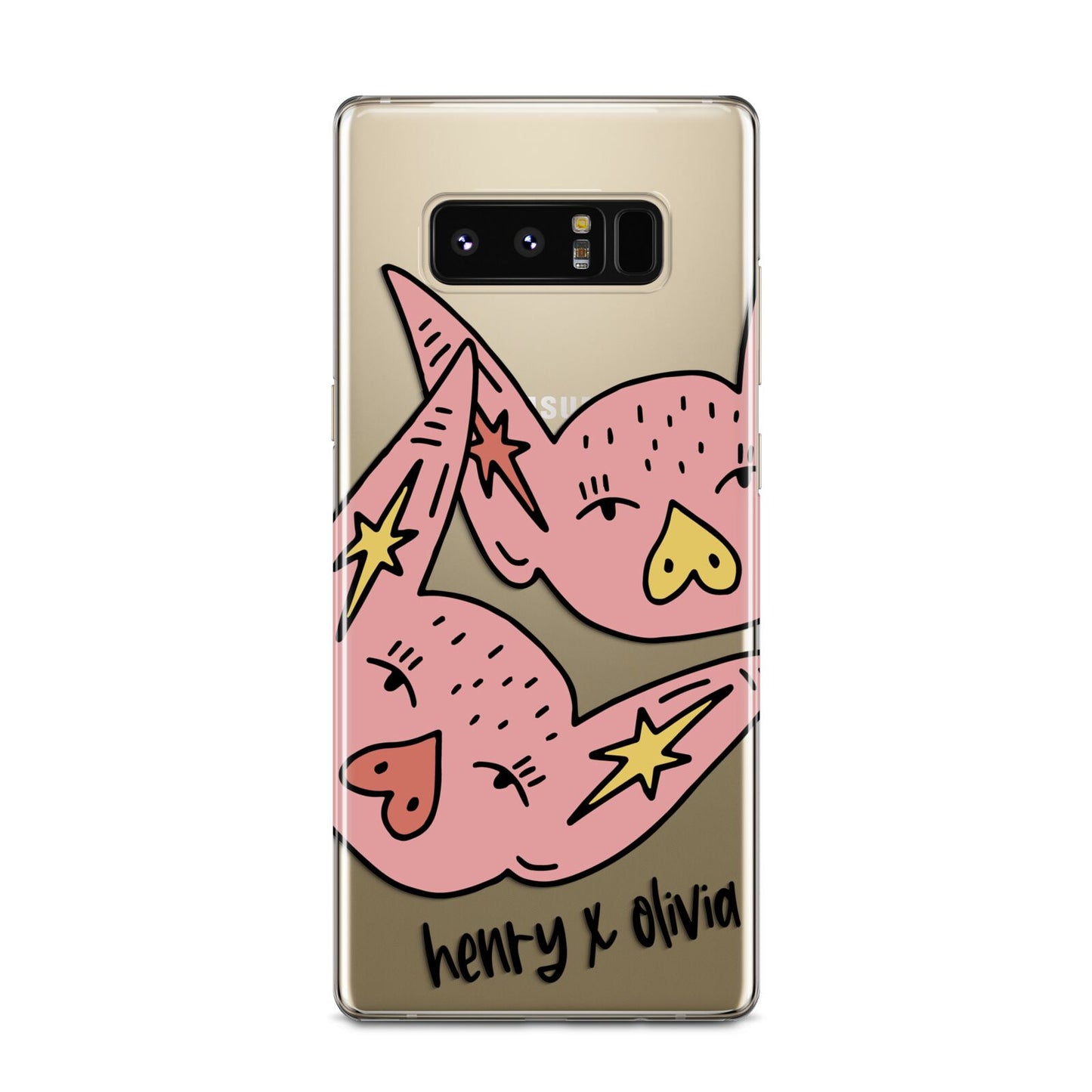 Pink Pigs Couple Samsung Galaxy Note 8 Case