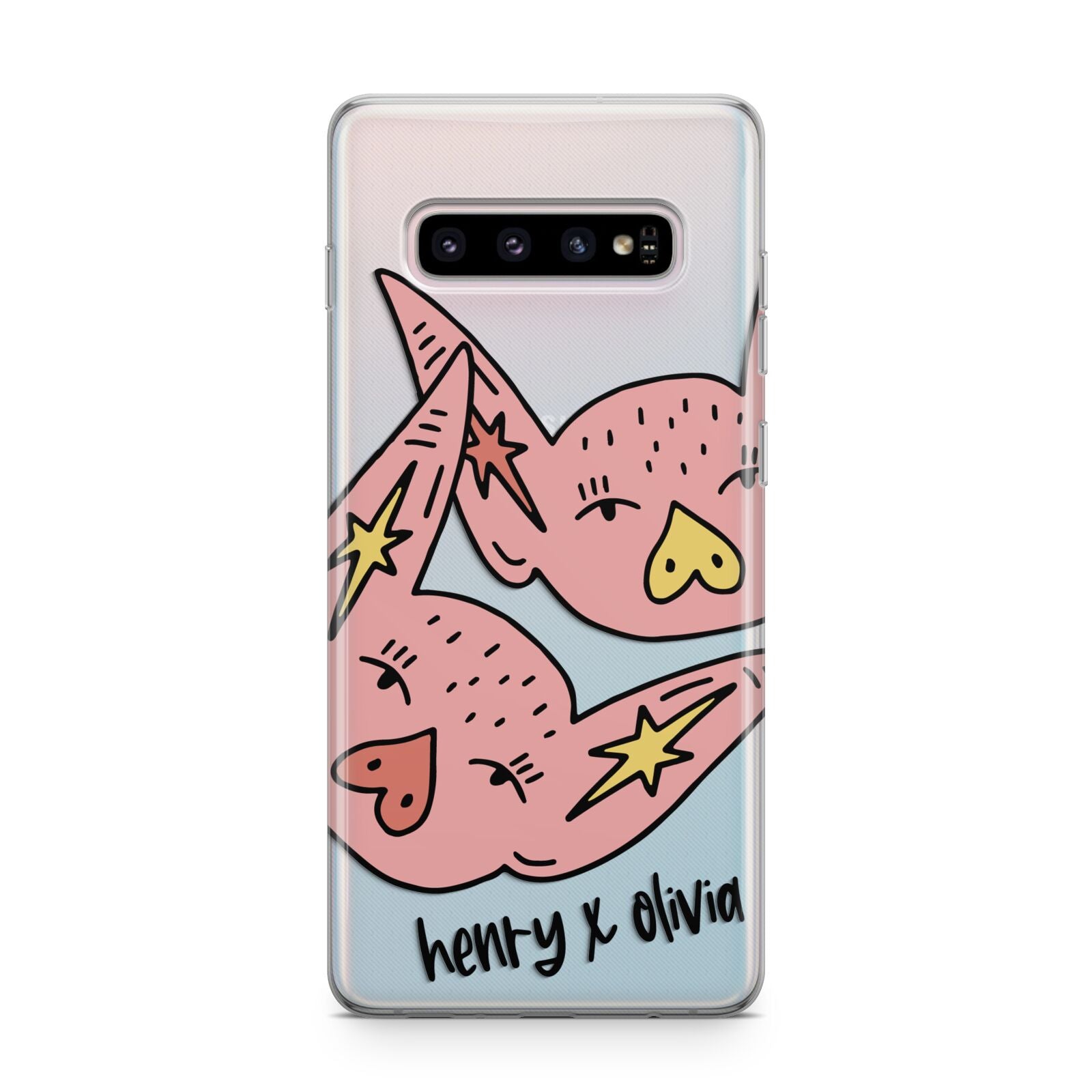 Pink Pigs Couple Samsung Galaxy S10 Plus Case