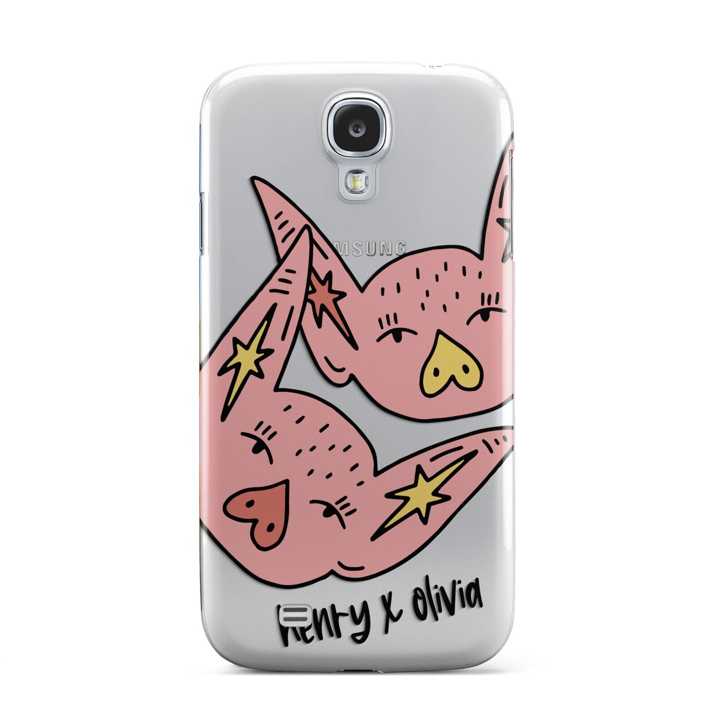 Pink Pigs Couple Samsung Galaxy S4 Case