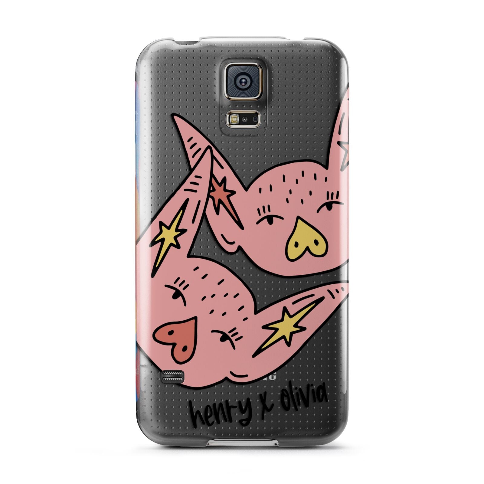 Pink Pigs Couple Samsung Galaxy S5 Case