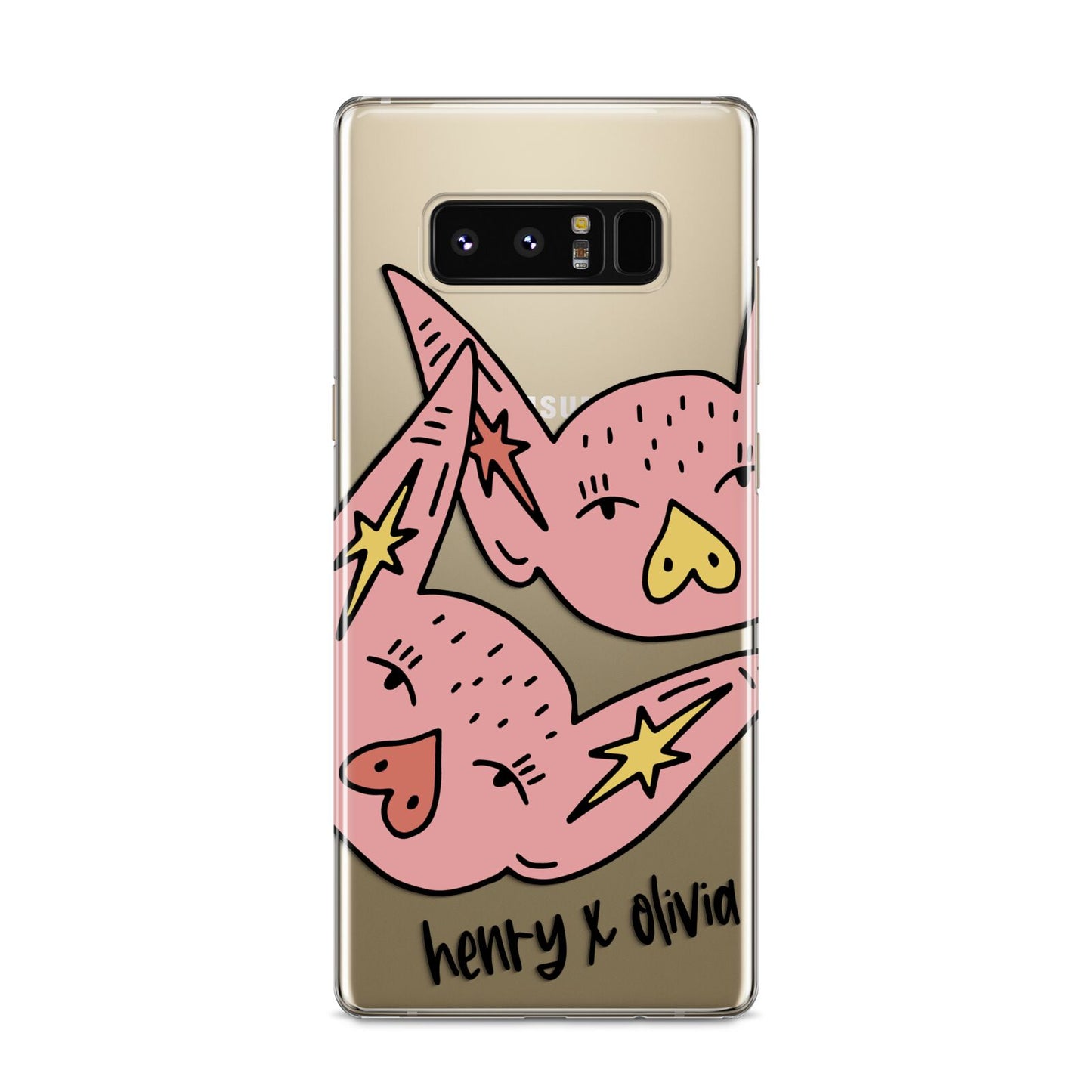 Pink Pigs Couple Samsung Galaxy S8 Case