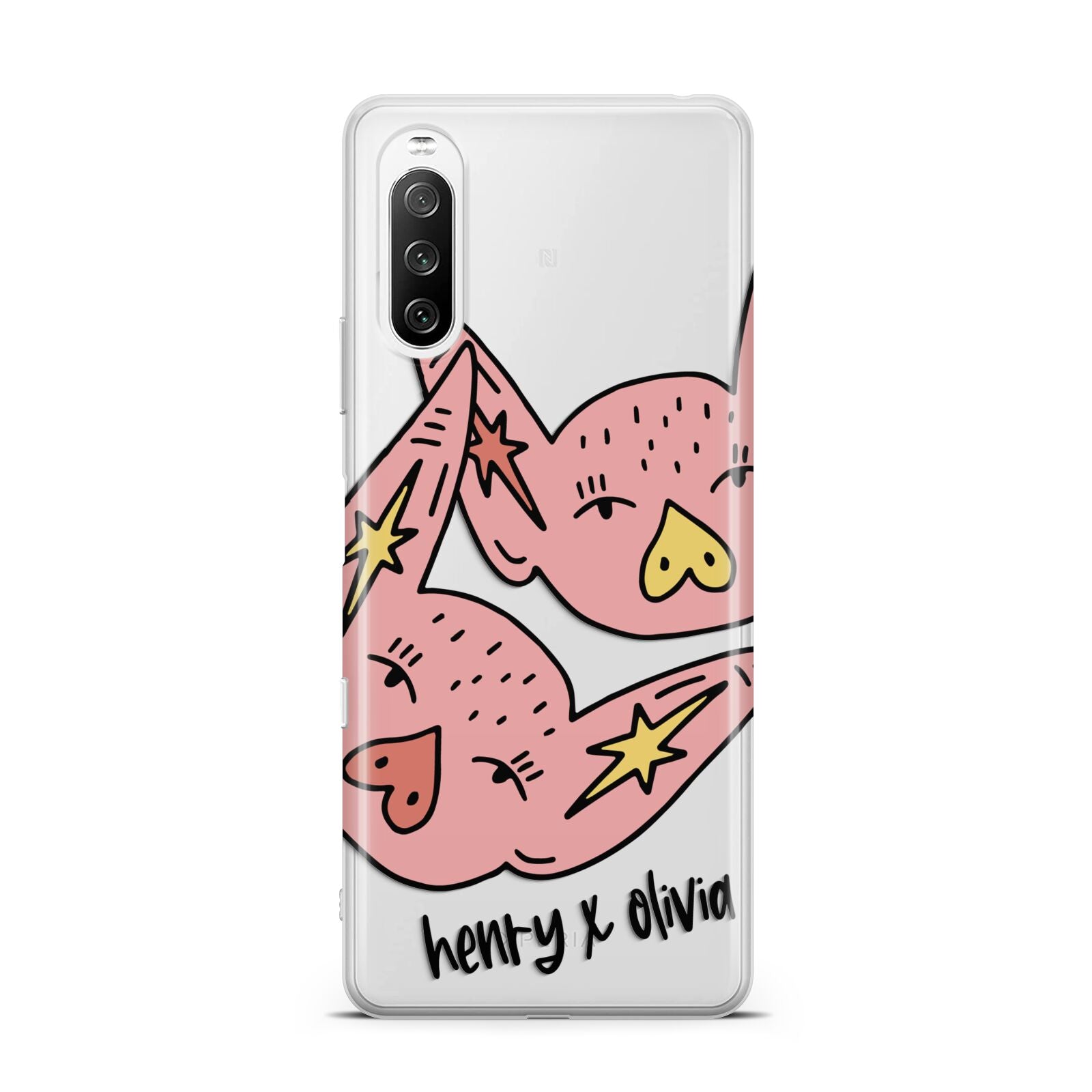 Pink Pigs Couple Sony Xperia 10 III Case