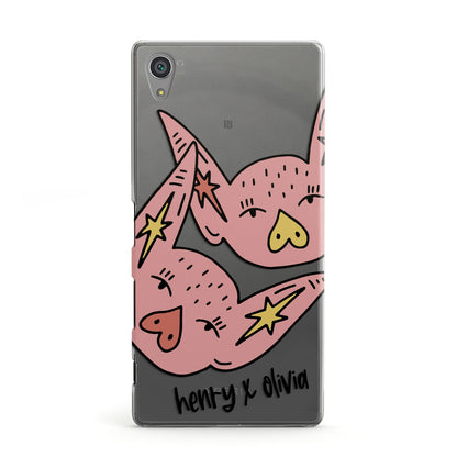 Pink Pigs Couple Sony Xperia Case