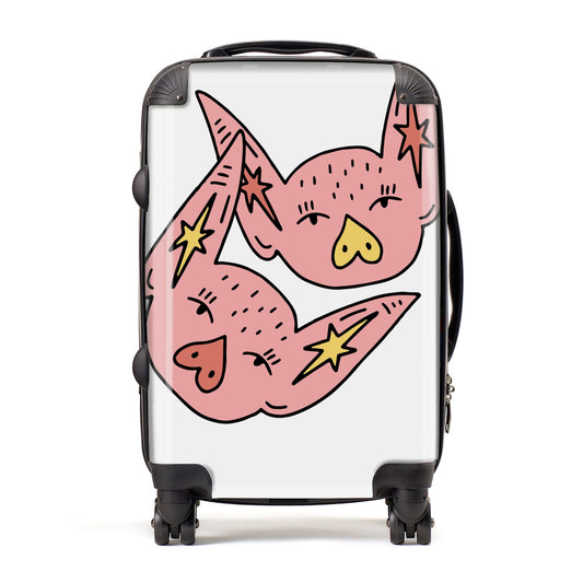 Pink Pigs Couple Suitcase