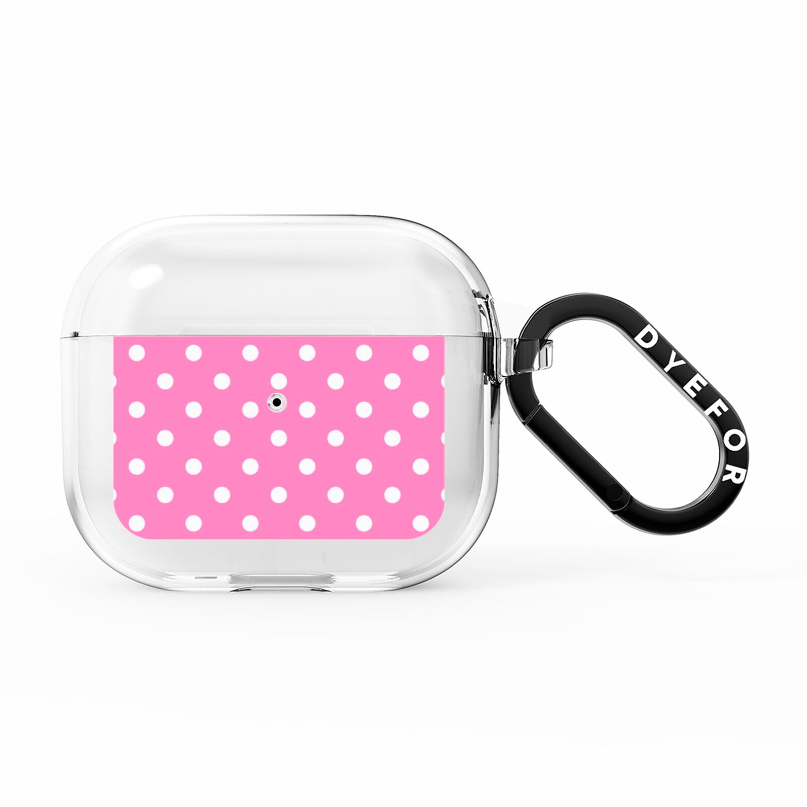 Pink Polka Dot AirPods Clear Case 3rd Gen