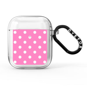 Pink Polka Dot AirPods Case