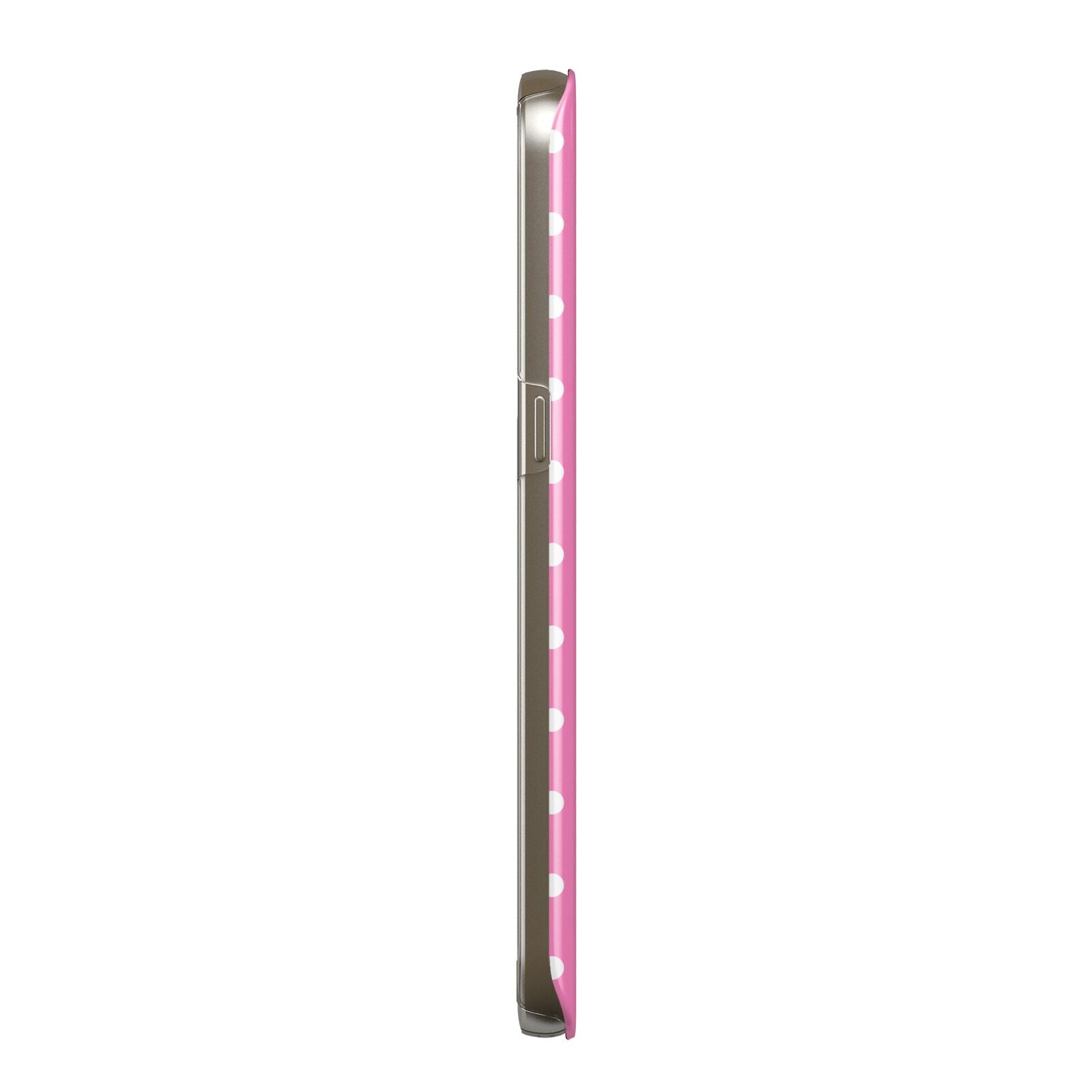 Pink Polka Dot Protective Samsung Galaxy Case Side Angle