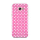 Pink Polka Dot Samsung Galaxy A5 2017 Case on gold phone