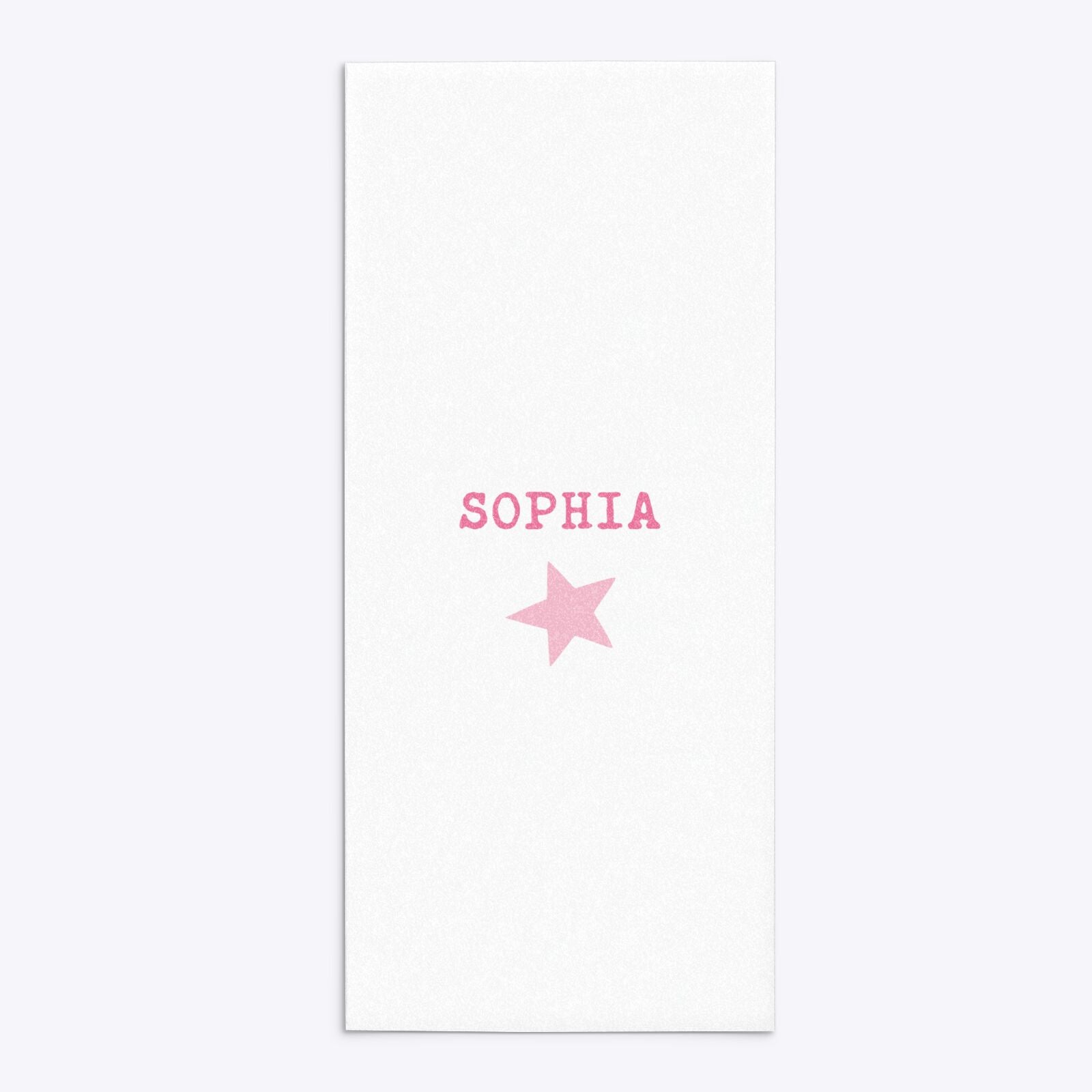 Pink Princess Personalised Birthday 4x9 Rectangle Invitation Glitter Back Image