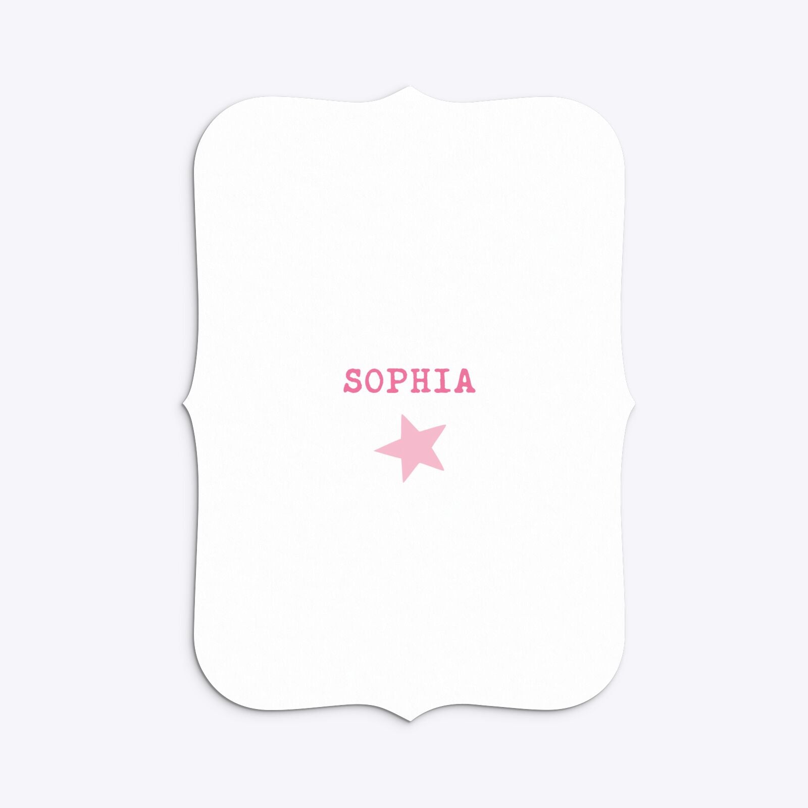 Pink Princess Personalised Birthday Bracket Invitation Matte Paper Back Image