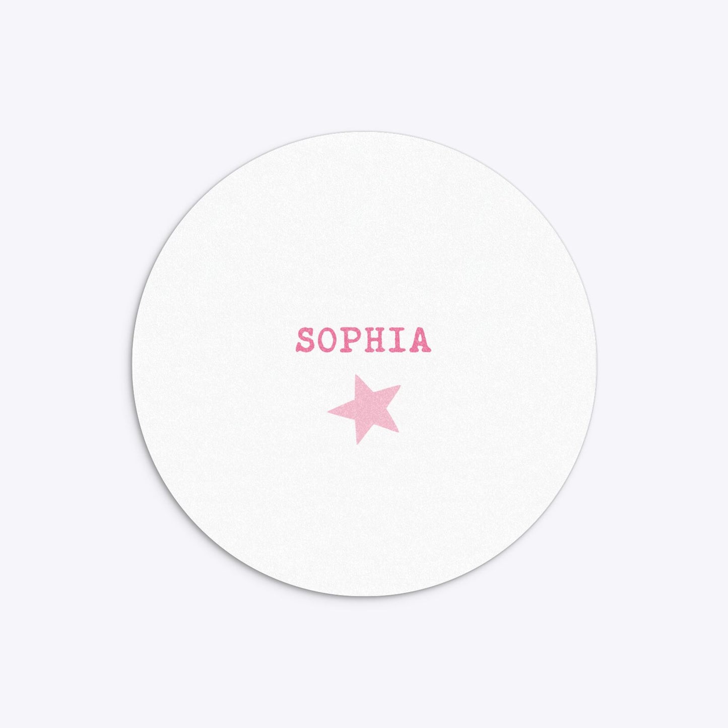 Pink Princess Personalised Birthday Circle 5 25x5 25 Invitation Glitter Back Image