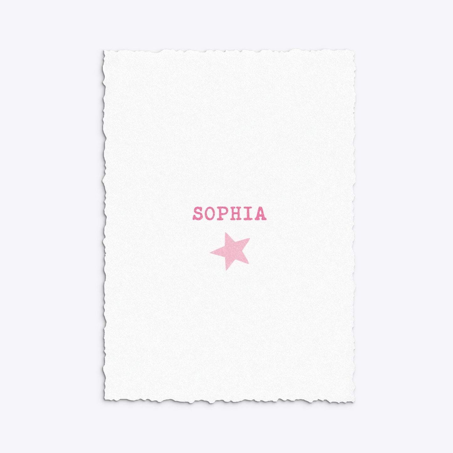 Pink Princess Personalised Birthday Deckle Invitation Glitter Back Image