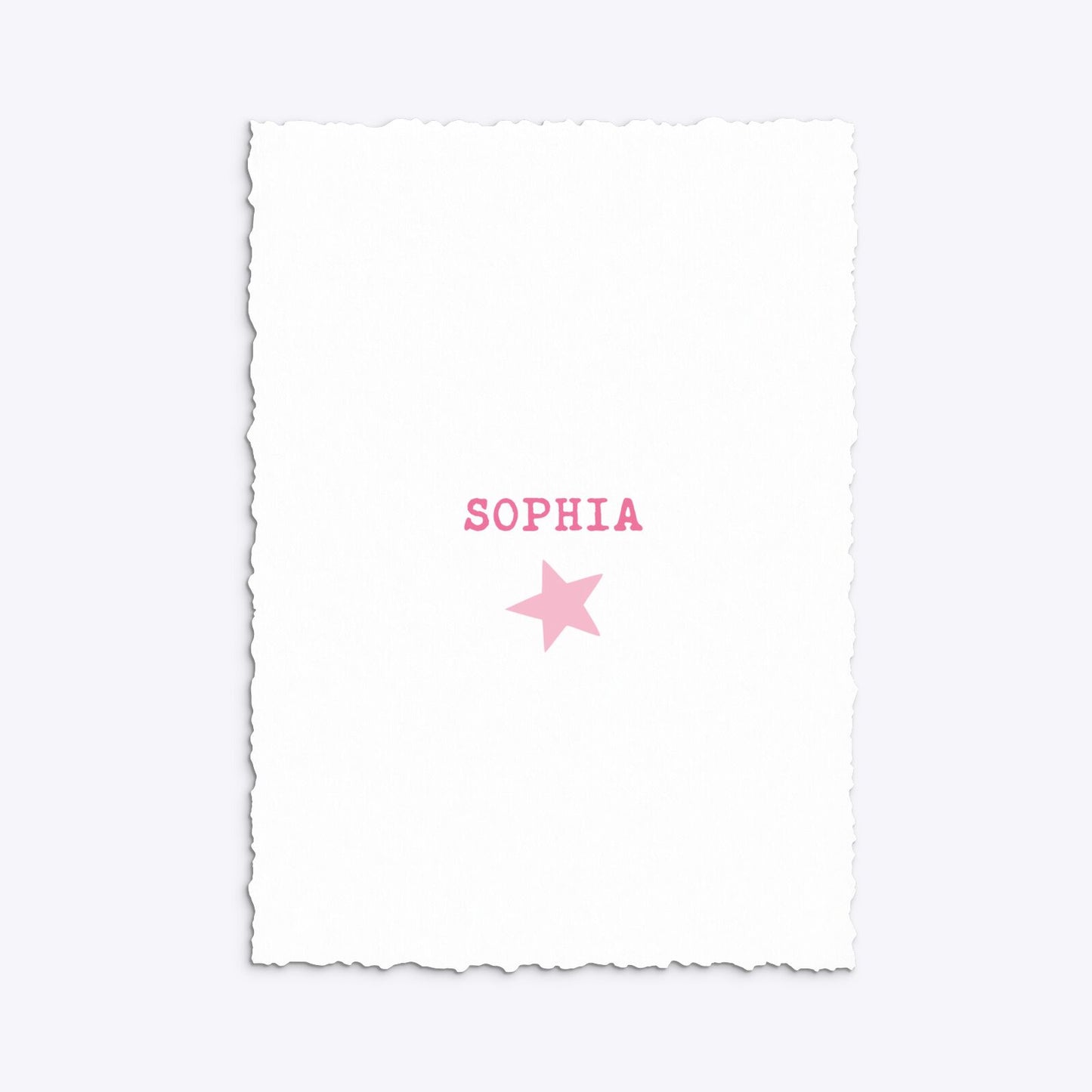 Pink Princess Personalised Birthday Deckle Invitation Matte Paper Back Image