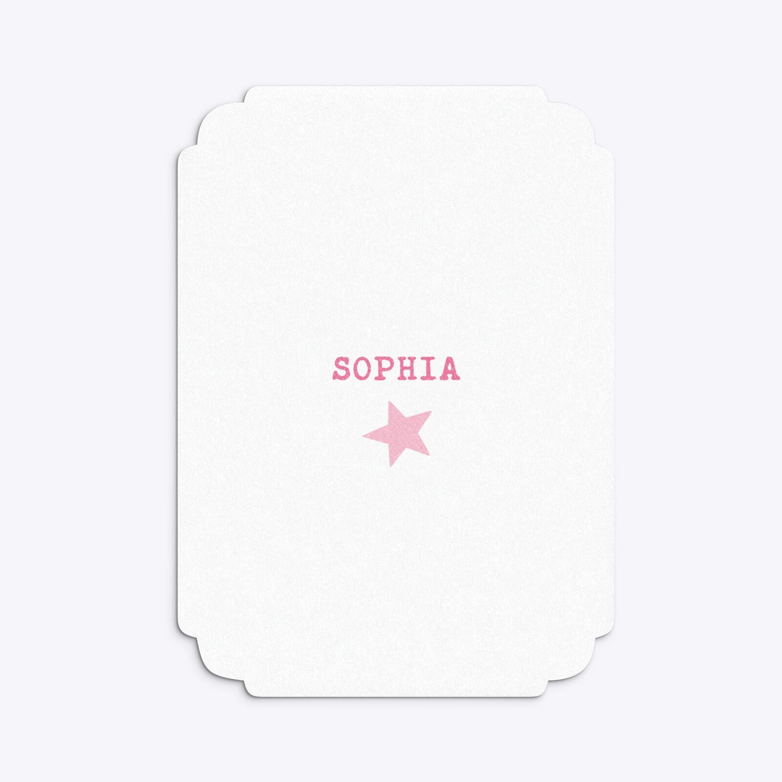 Pink Princess Personalised Birthday Deco Invitation Glitter Back Image