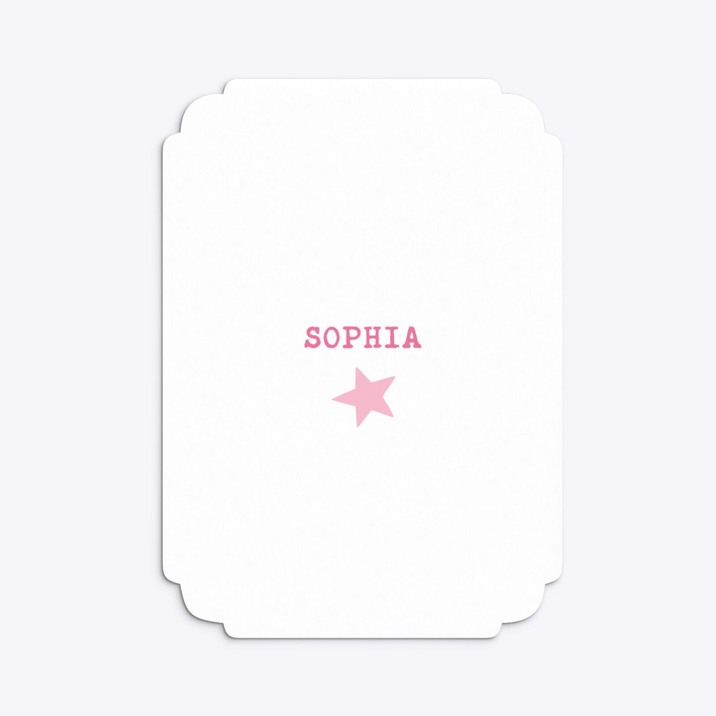 Pink Princess Personalised Birthday Deco Invitation Matte Paper Back Image