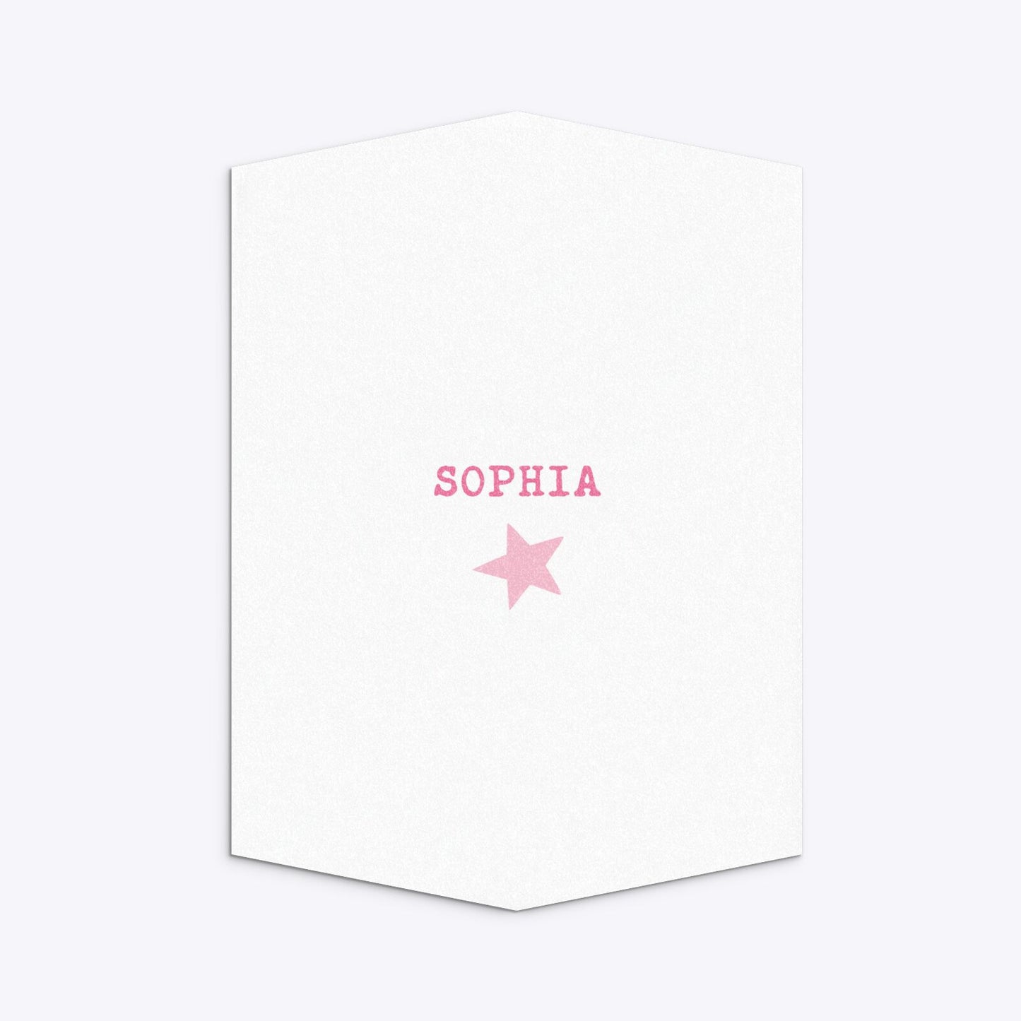 Pink Princess Personalised Birthday Geo Invitation Glitter Back Image