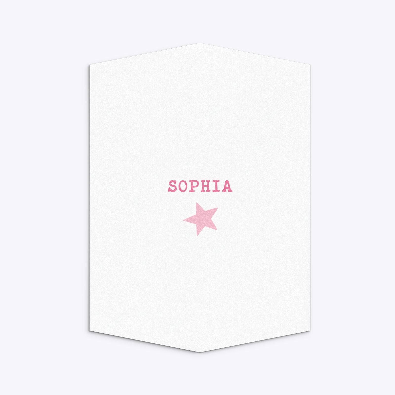 Pink Princess Personalised Birthday Geo Invitation Glitter Back Image