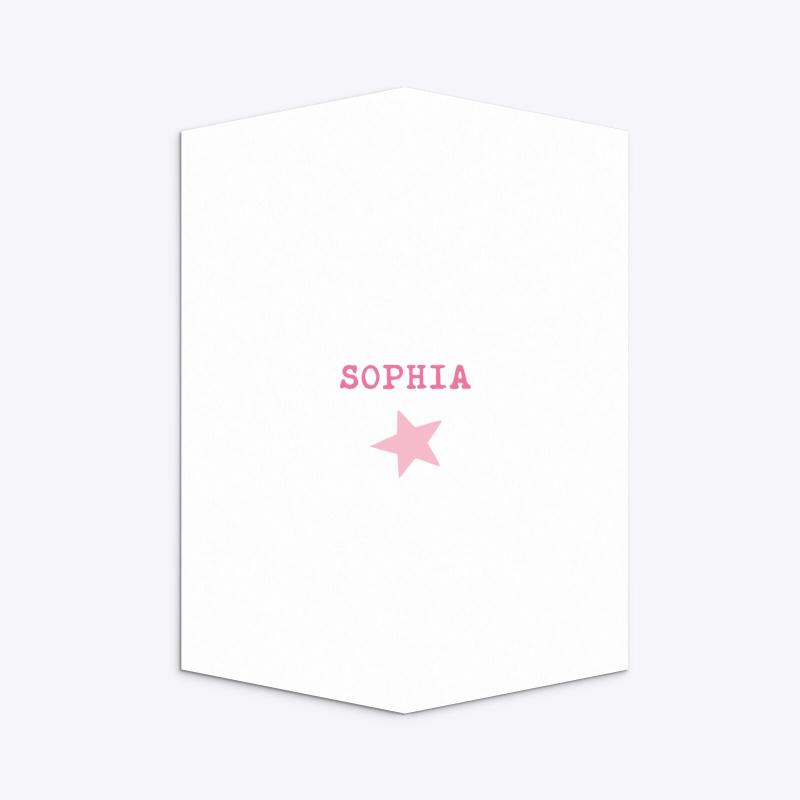 Pink Princess Personalised Birthday Geo Invitation Matte Paper Back Image