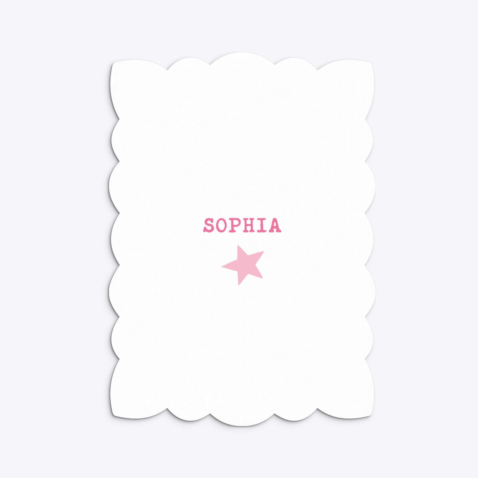 Pink Princess Personalised Birthday Petal Invitation Matte Paper Back Image