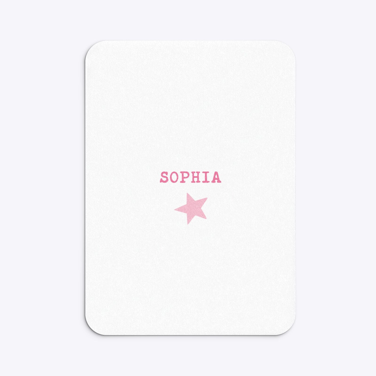 Pink Princess Personalised Birthday Rounded Invitation Glitter Back Image